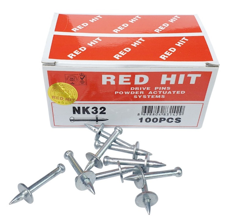 RED HIT NK47 - 5,5 x 47 mm. Pullu Çelik Çivi Kutu 100 Adet -